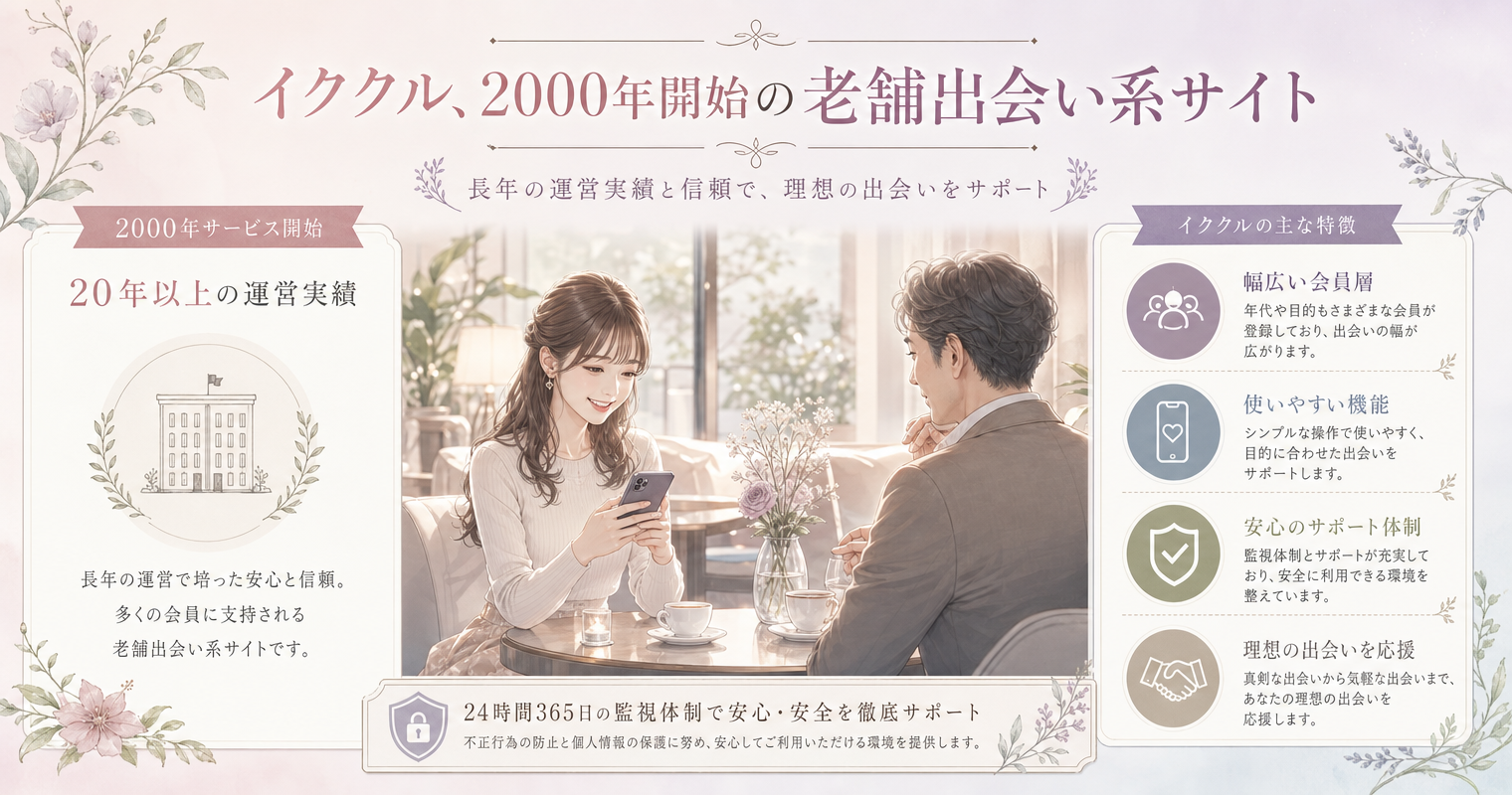 第10位：イククル、2000年開始の老舗出会い系サイト