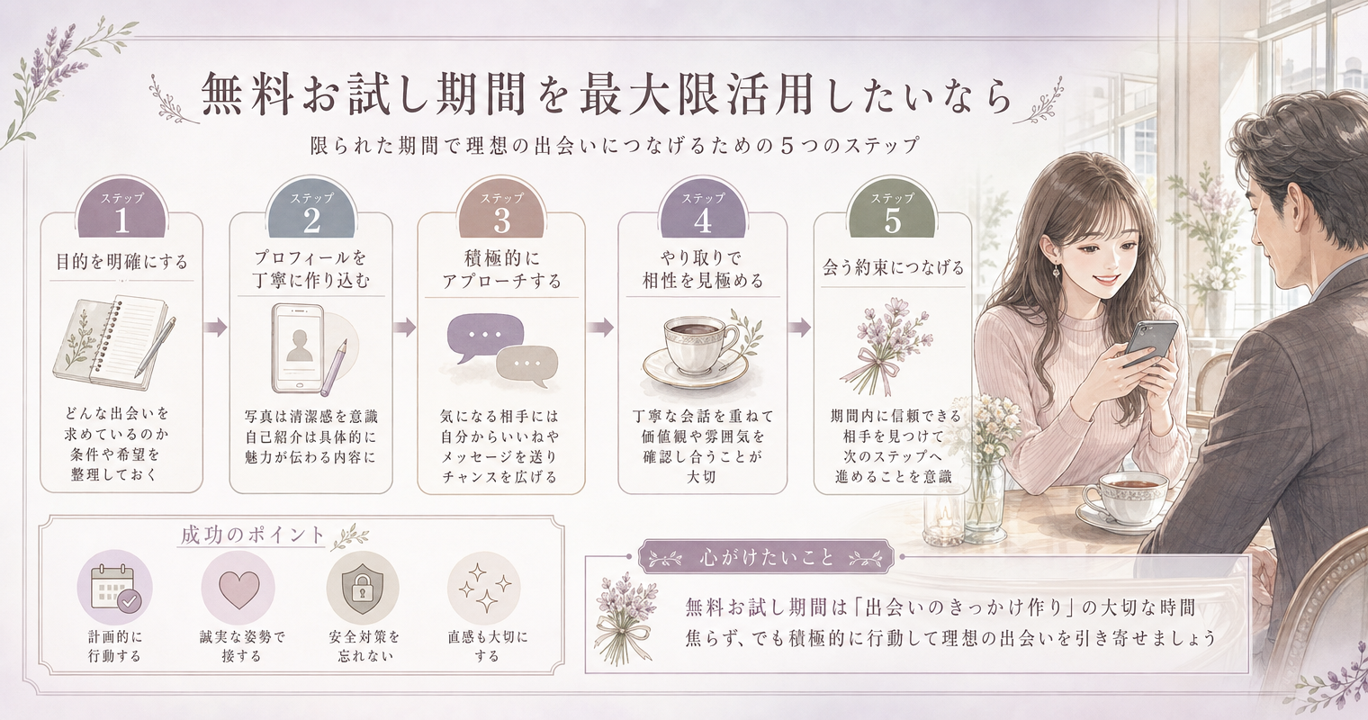 無料お試し期間を最大限活用したいなら
