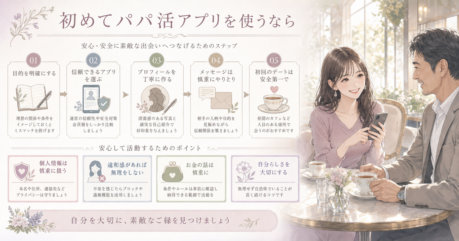 初めてパパ活アプリを使うなら